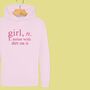 'Girl: Noise With Dirt' Definition Hoodie Jumper For Girls, thumbnail 3 of 12