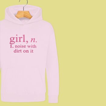 'Girl: Noise With Dirt' Definition Hoodie Jumper For Girls, 3 of 12