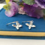 Sterling Silver Mini Lily Flower Earrings, thumbnail 4 of 12
