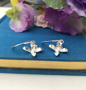 Sterling Silver Mini Lily Flower Earrings, 4 of 12