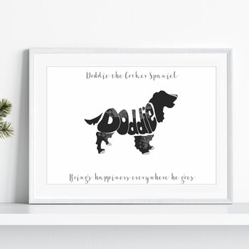 Personalised Cocker Spaniel Print, 10 of 10
