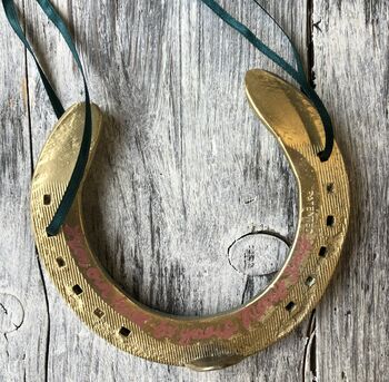 Personalised Starry Gold Lucky Horseshoe Gift, 3 of 6