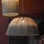 Dipped Dye Pleated Bamboo Lampshade, thumbnail 3 of 7