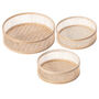Set Of Three Bamboo Nesting Trays, thumbnail 2 of 4
