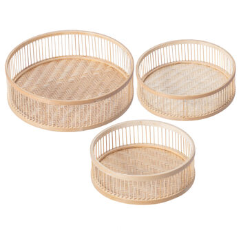 Set Of Three Bamboo Nesting Trays, 2 of 4