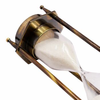 Bronze Hourglass With White Sand And Compass, 2 of 7