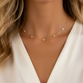 Gold Or Silver Women’s Flower Charm Necklace, 4 of 7