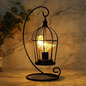 Birdcage Decorative Lamp Battery Operated Cordless, 2 of 10