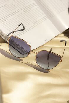 Blue Gradient Tint Butterfly Cat Eye Sunglasses, 3 of 6