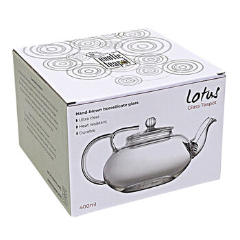 Lotus Glass Teapot 400ml, 2 of 4