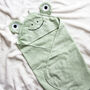 Personalised Baby Frog Hooded Cotton Towel, thumbnail 6 of 11