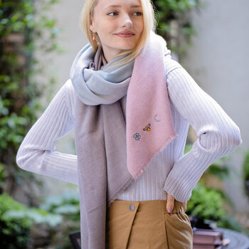 Ombre Colour Shade Gradient Woven Scarf, 5 of 12