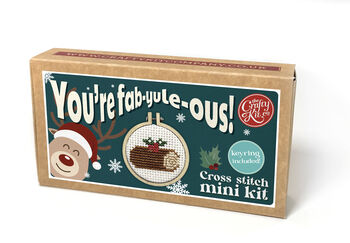 You're Fab Yule Ous! Christmas Mini Matchbox Cross Stitch Kit, 2 of 5