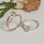 Gold Twig Engagement Ring, White Sapphire Nature Ring, thumbnail 7 of 8