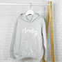 Personalised Name With Heart Hoodie, thumbnail 6 of 7