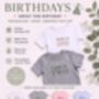 Birthday Personalised Premium Crewneck T Shirt Cotton Boys Girls, thumbnail 6 of 12