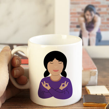 Personalised Yoga Gift Mug For Mindfulness, 2 of 5
