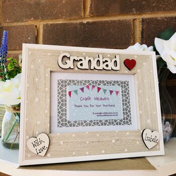 Personalised Grandad Photo Frame Father's Day Gift, 5 of 6