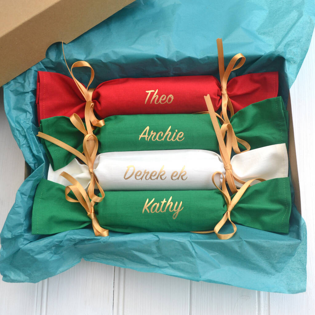 Personalised Reusable Fabric Christmas Crackers, 1 of 12
