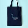 Paisley Whale Tote Bag Embroidery Kit, thumbnail 1 of 6