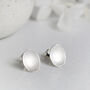 Silver Flower Petal Stud Earrings, thumbnail 1 of 4