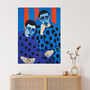 The Boys In Blue Bright Bold Modern Men Wall Art Print, thumbnail 1 of 6