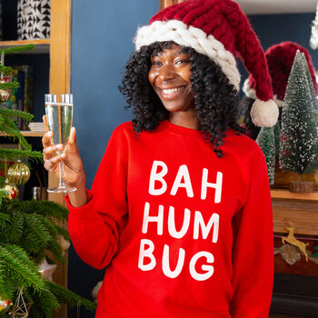 Bah Humbug Unisex Christmas Jumper Sweatshirt, 2 of 6