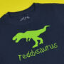 'Dinosaurus' Personalised Dinosaur Name Kid's T Shirt, thumbnail 6 of 6