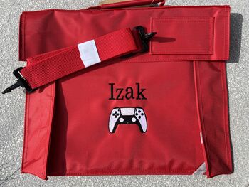 Personalised Embroidered School Book Bag Name And Motif, 10 of 10