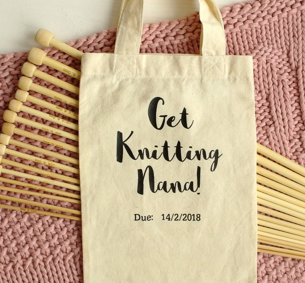 Personalised Knitting Needles Pregnancy Announcement, 1 of 6