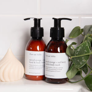 Plum And Ashby Gift Set; Spiced Orange And Berry Lotion By Flourishy