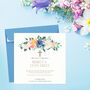 Communion, Christening Or Confirmation Card Blue Rose, thumbnail 1 of 3