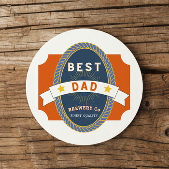 Beer Label Coaster For Dad, Daddy, Stepdad Or Grandad, 3 of 4