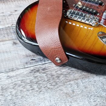 Handmade Personalised Leather Guitar Strap, 3 of 11