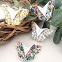 Ditsy Blue Floral Butterfly Hair Grip Slide, Liberty Style Fabric, thumbnail 6 of 11