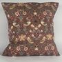 William Morris Strawberry Thief Cushion Cover, Red, thumbnail 2 of 4