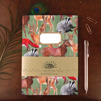 Sylvan Forest Print Lined And Plain Notebook Set, 3 of 7