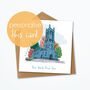 Personalised Bombed Out Church Card, Liverpool Skyline, thumbnail 1 of 4