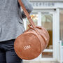 Personalised Faux Leather Barrel Weekend Bag, thumbnail 7 of 12