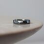 Geometric Faceted Sterling Silver 5mm Ring, thumbnail 5 of 9