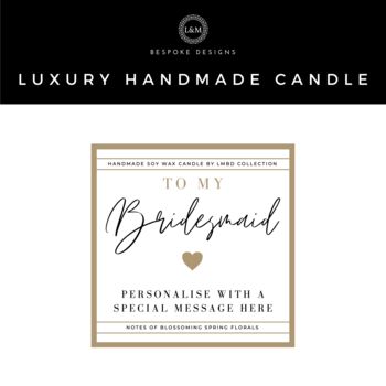 Bridesmaid Personalised Candle Gift Set, 7 of 8