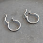Sterling Silver Hinged Hoop Earrings, thumbnail 3 of 6