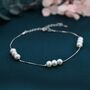 Sterling Silver Delicate Keshi Pearl Beaded Bracelet, thumbnail 6 of 12