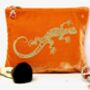 Gecko Velvet Make Up Bag, thumbnail 1 of 7