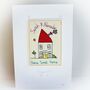New Home Card, Embroidered, Personalised, thumbnail 4 of 12