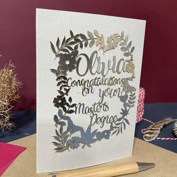 Personalised Masters Degree Congratulations Card, 9 of 9