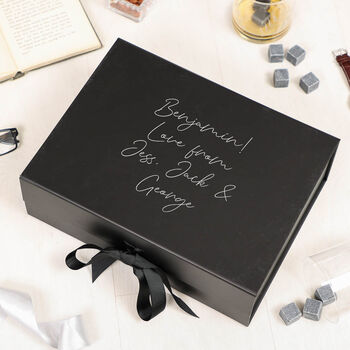 Personalised Midnight Black Luxury Gift Box, 3 of 6