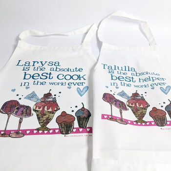 Personalised Parent And Child Aprons, 4 of 7