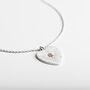 Silver Moonstone Heart Necklace, thumbnail 1 of 6