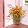 Autumn Fall Basket Door Wreath, thumbnail 4 of 12